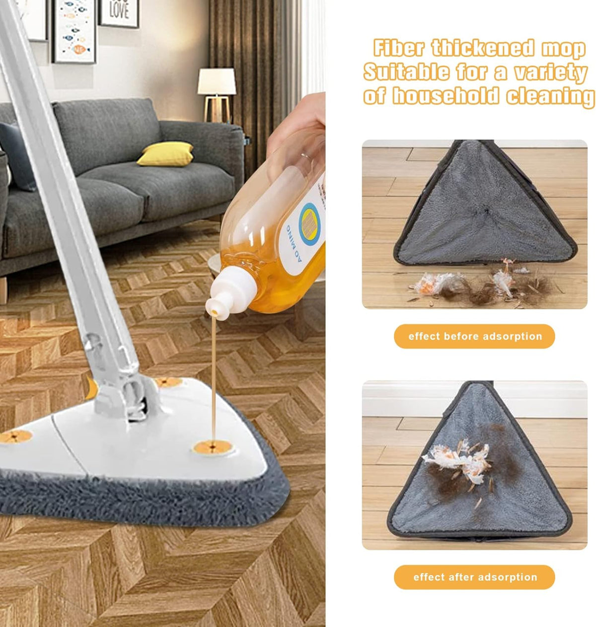 Royal's Triangle Shaped Microfiber Mop
