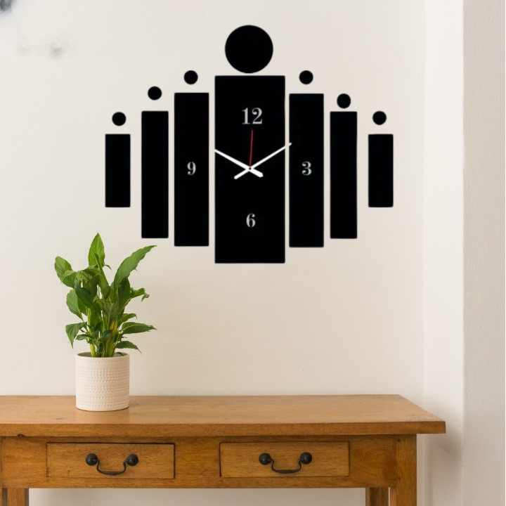 3d Tile Wall Clock  | Wooden Tile Wall Clock Frame wall Art  | Wall decoration