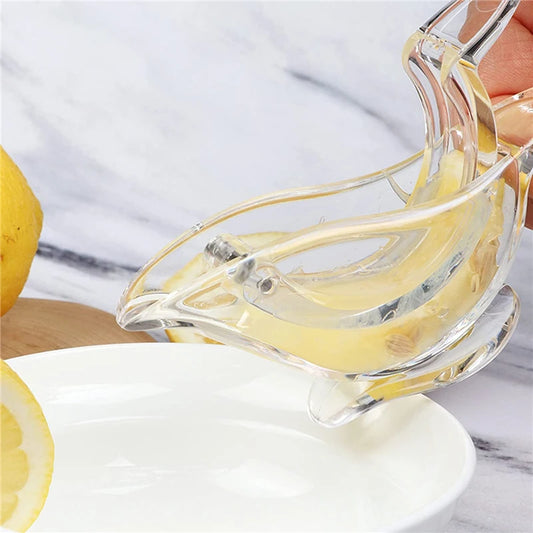 Manual Lemon Clip Portable Clear Fruit Juicer Bird Lemon Slice Squeezer