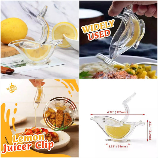Manual Lemon Clip Portable Clear Fruit Juicer Bird Lemon Slice Squeezer