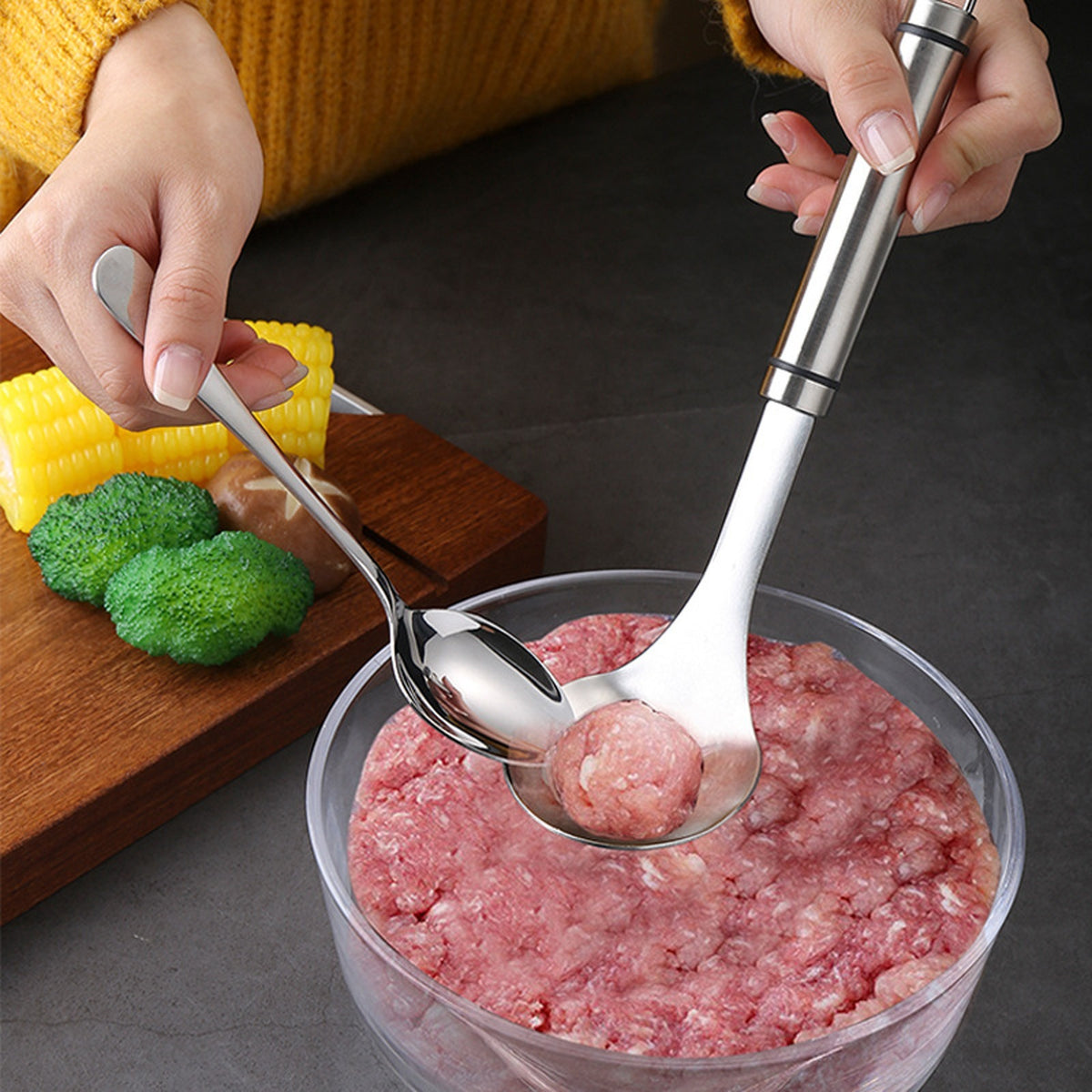 Meatball Spoon | Stainless Steel Scoop Ball Maker
