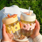 Trendy Pearl Handle Glass Water Bottle with Straw