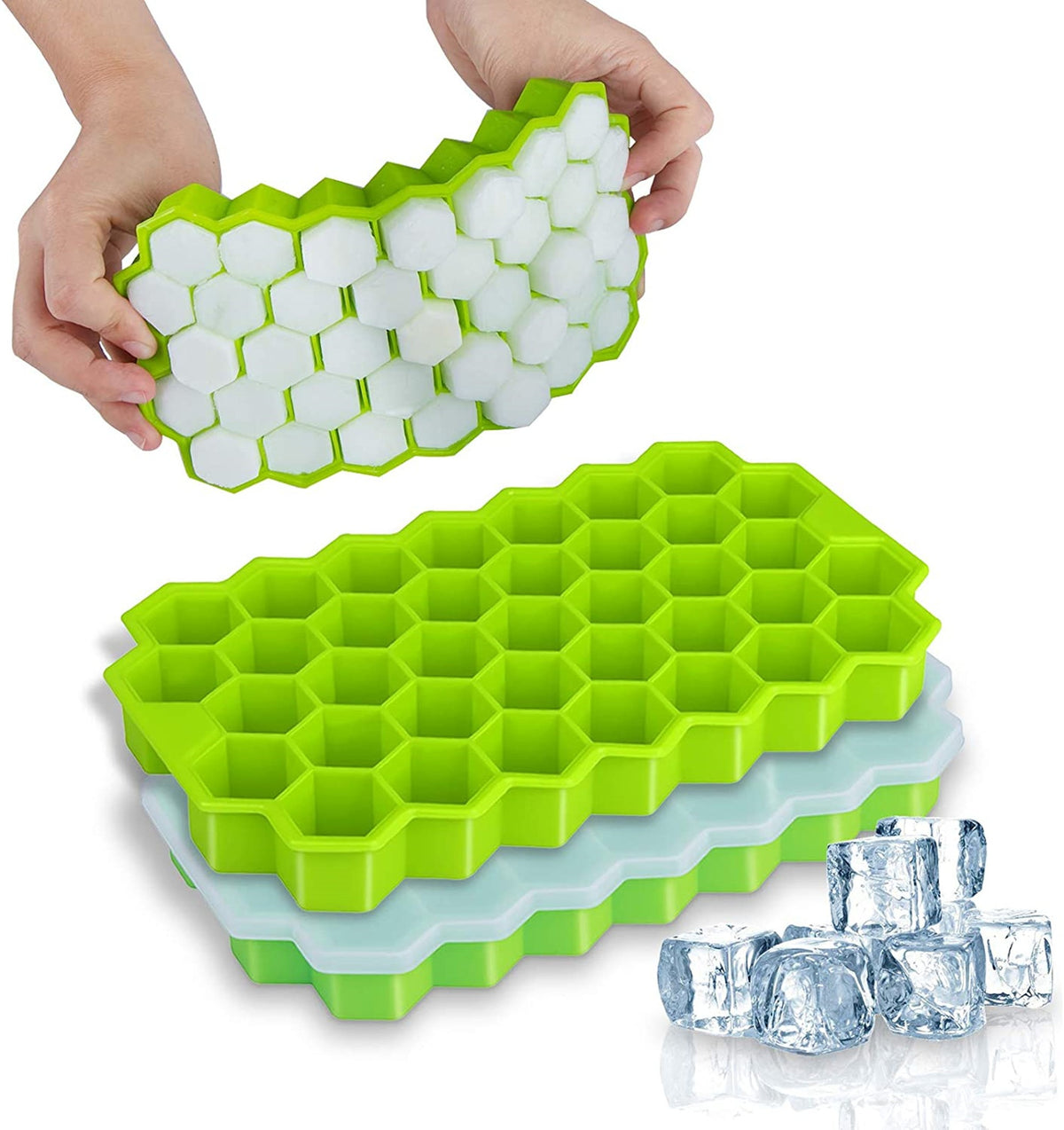 Silicon Ice Cube Tray With Lid
