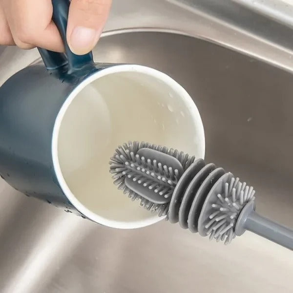1 pcs Silicone Feeder Bottle Brush Glass Brush Cup Brushes Long Handle