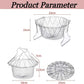 Stainless Steel Foldable Frying Basket - Collapsible Kitchen Chef Basket