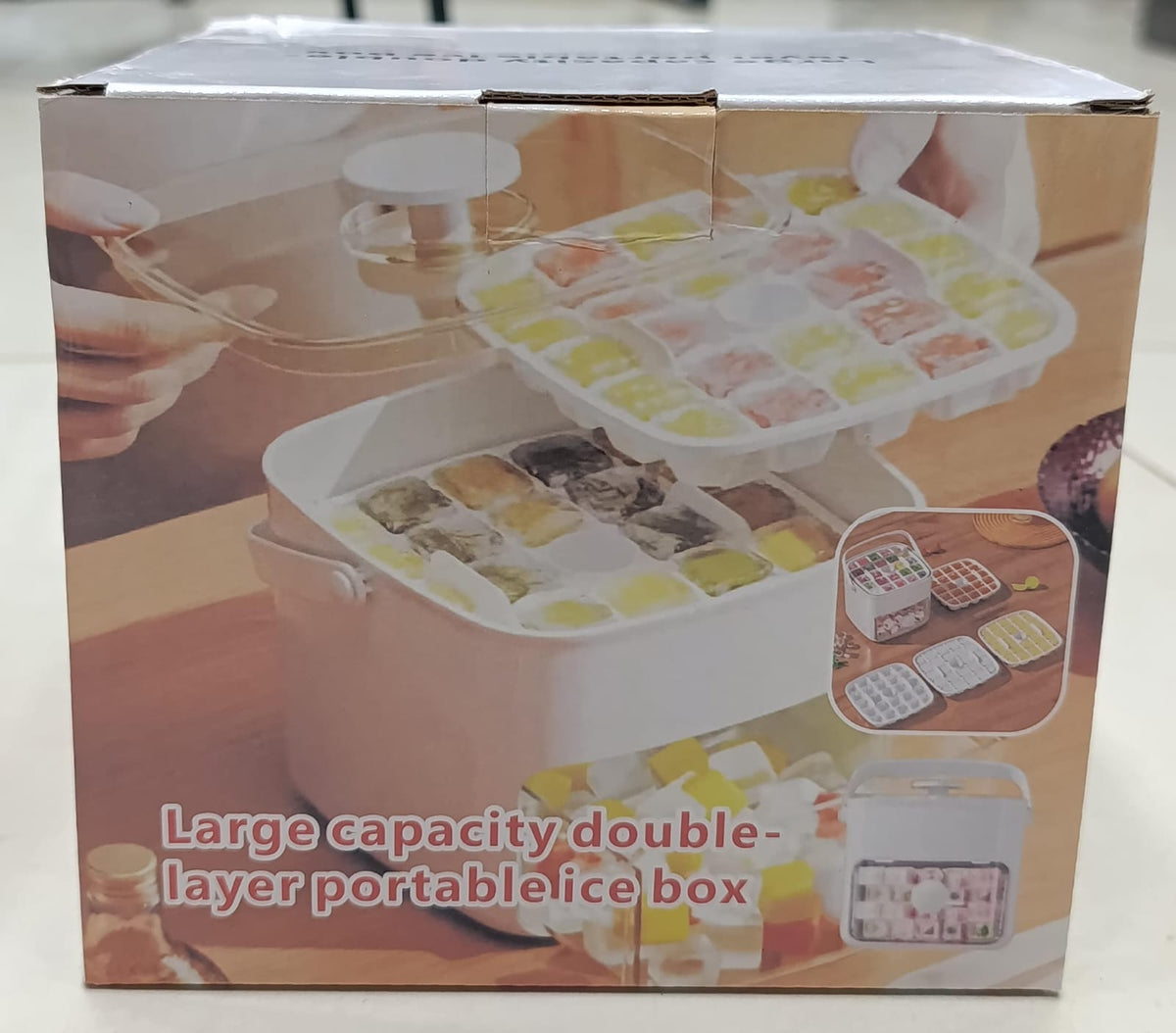 Box Mold Ice Storage Double Layer Ice Cube Tray