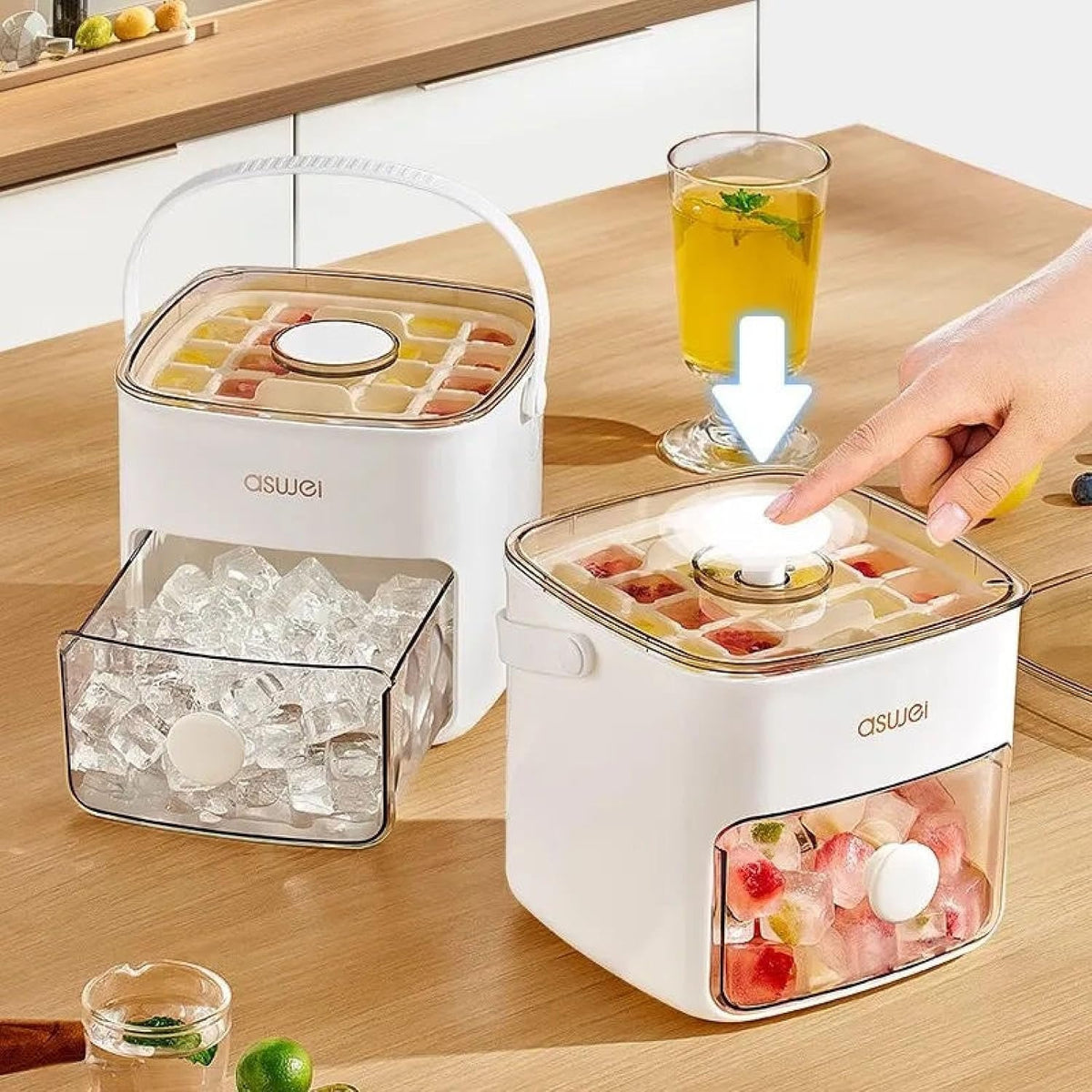 Box Mold Ice Storage Double Layer Ice Cube Tray