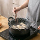 Stainless Steel Foldable Frying Basket - Collapsible Kitchen Chef Basket