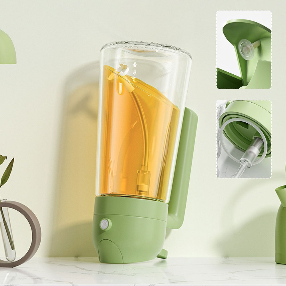 470ml Kitchen Glass Oil Sprayer Bottle | 2‑in‑1 Olive Oil Dispenser | Transparent Premium Quality