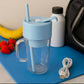 Portable Mini Crusher Juicer – USB Rechargeable Electric Juice Cup with Straw