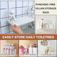 Multifunctional Self Adhesive Creative Character Shelves Bathroom Wall Mounted Shelf