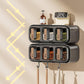 Wall Mounted Box Condiment Containers Space Saving Storage Durable Transparent Kitchen Organizer