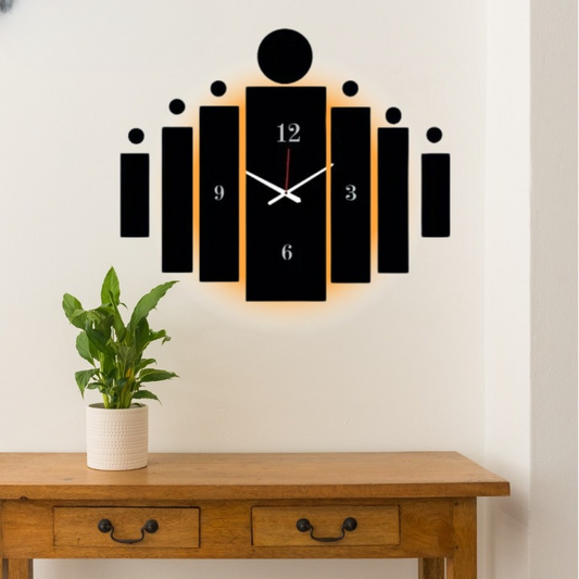 3d Tile Wall Clock  | Wooden Tile Wall Clock Frame wall Art  | Wall decoration