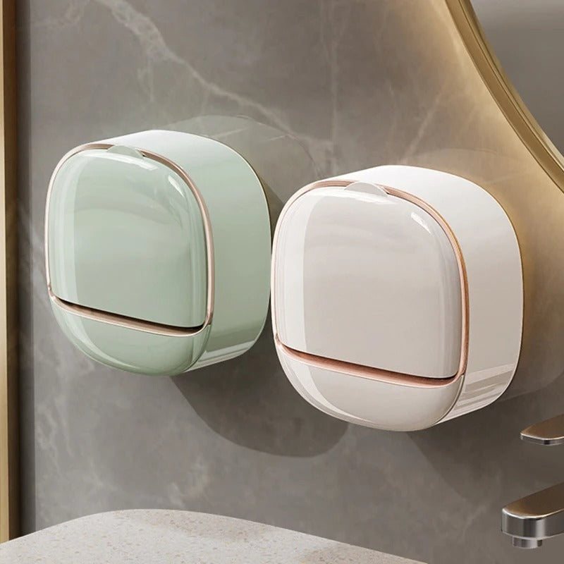 1PC Soap Box Wall Mounted Light Luxury Soap Holder